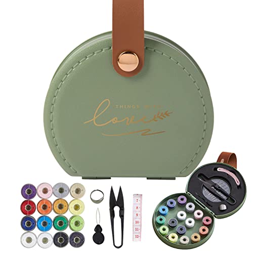 ZUNON Sewing Kit, Travel Mini Sewing Kits for Adults Suppliers Repair Project Kit Needle Family Sewing Thread Accessories Traveler Beginner Emergency Kids DIY Organizer Plastic(Green Sewing kit) - color: Green sewing kit