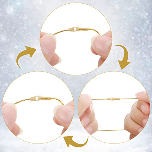 Shappy 400 Pcs Christmas Ornament Hooks Hangers, Gold, 400 Pieces - color: Gold