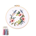artcici Embroidery Kits Red Wreath Leaves Patterns for Beginners Adults, Full Range Embroidery Starter Kits Cross Stitch Needlework Supplies (Red Wreath) - color: Red Wreath