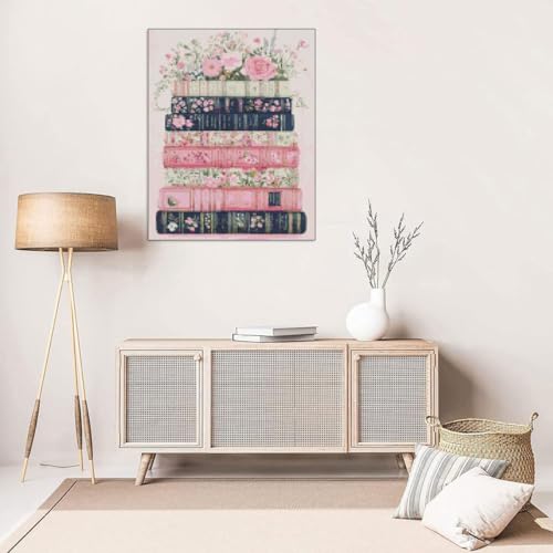 MYBISYMQQ Stamped Cross Stitch Kits - Flower Embroidery Starter Kit for Adult Beginners,Book Cross Stitch Kits Embroidery Kit Arts and Crafts for Beginners 15.7 x 11.8 Inches - color: D066