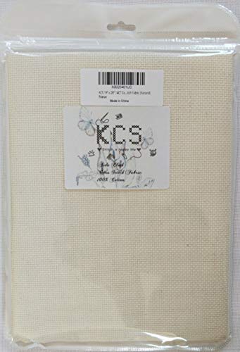 19" x 28" 14CT Counted Cotton Aida Cloth Cross Stitch Fabric (Antique White) - color: Antique White