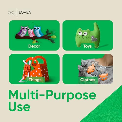 EOVEA | Acrylic Felt Fabric by The Yard | 72" Wide | 1.6mm Thick | Soft & Durable Non-Fraying Felt | for DIY Crafts, Sewing, Upholstery, Costumes & Padding(Lime Green,1 Yard) - color: Lime Green, size: 1 Yard