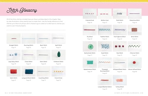 The 30-Day Embroidery Challenge: A Day-by-Day Guide to Learn New Stitches and Create Beautiful Designs (30-Day Craft Challenge)