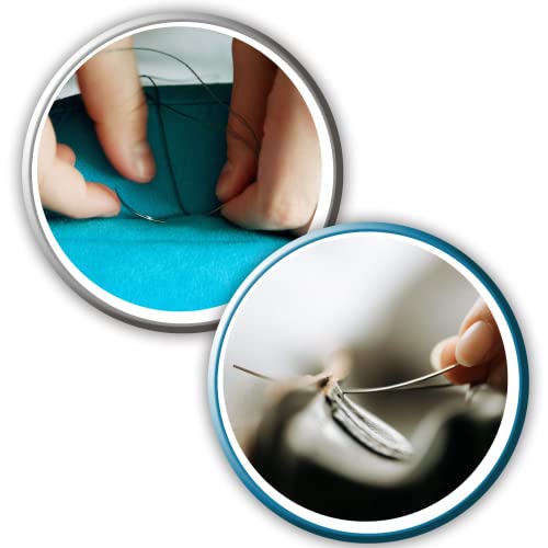 Heavy Duty Hand Sewing Needles Set - 12 Needles for Upholstery, Leather, Carpet Canvas Repair - size: 12 Needles