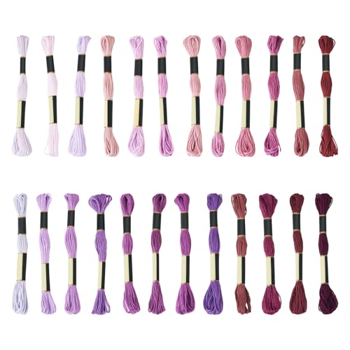FASHEWELRY 210 Yards Embroidery Thread Bulk Purple Crewel Cross Stitch Threads 1mm Polyester Embroidery FlossThread for Jewelry Making Bracelet Knitting Stitch Supply - color: Purple, size: 1mm