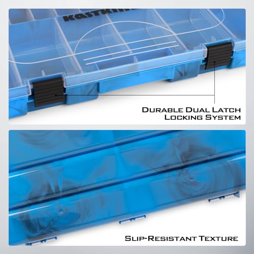 KastKing Utility Tackle Boxes, 3600 and 3700 Fishing Tackle Trays - color: Blue Camouflage, size: 3700(4Pack)