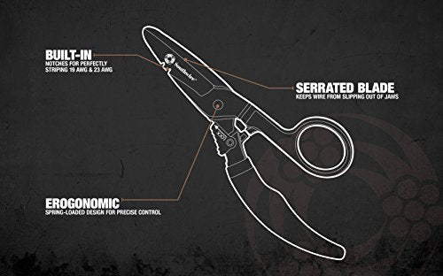 Southwire Pro Datacomm Snips - Engineered for Precision & Control - Spring-Loaded Blade - Double-Dipped Textured Grip - Serrated Cutting Edge