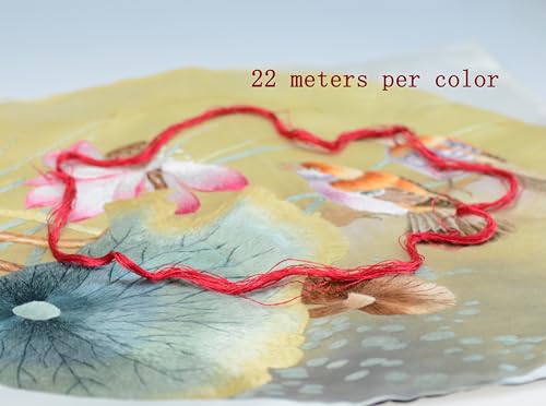 Natural 100% Mulberry Handmade Embroidery Silk Thread Silk Floss (91) - color: 91