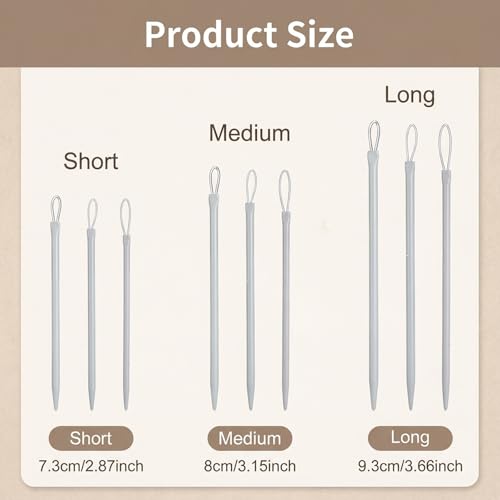 TIESOME 9 PCS Yarn Needle, 3 Sizes Nylon Thread Rope Threader Large Eye Tapestry Needle Weave Knitting Needles Yarn Sewing Needles for Hand Crafts Sewing Knitting Crochet