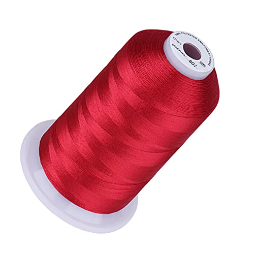 Simthread 5000M 40WT Polyester Embroidery Thread, Color 807 - color: Carmine807