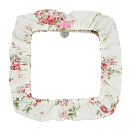BENECREAT 9.4x4.1inch Rug Hooking Frame Cover, Embroidery Hoop Cover, Cross Stitch kit for Cross Stitch Embroidery Hoop Frames Square Round Cover, Pink - color: Pink, size: 9.4x4.1 Inch