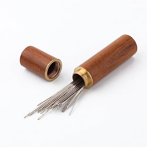 25pcs Large Eye Sewing Needles, 5 Sizes Tapestry Needle Embroidery Needles Yarn Needles Quilting Needles with Wooden Needle Case Stainless Steel Wool Self Threading Needle for Hand Sewing DIY