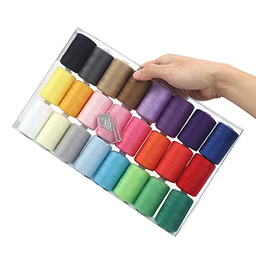 NEX 24 PCS Sewing Thread Kit, 24 Colors Sewing Machine Thread Spool