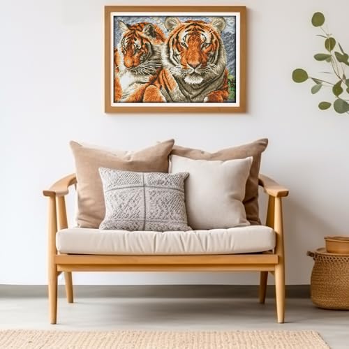 DIAMOND DOTZ Tigers Animal Diamond Painting Kit for Adults with Gems