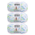 Bernat Baby Blanket Yarn for Crocheting Soft, Funny Prints, 3-Pack - color: Funny Prints, size: 3 Pack, style: Baby Blanket