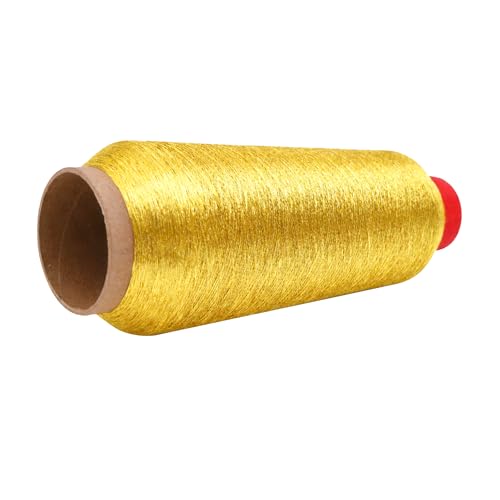 Mandala Crafts Metallic Dijon Gold Embroidery Floss for Sewing, 3281 YD - color: Dijon Gold, size: 3000M 3281 Yard