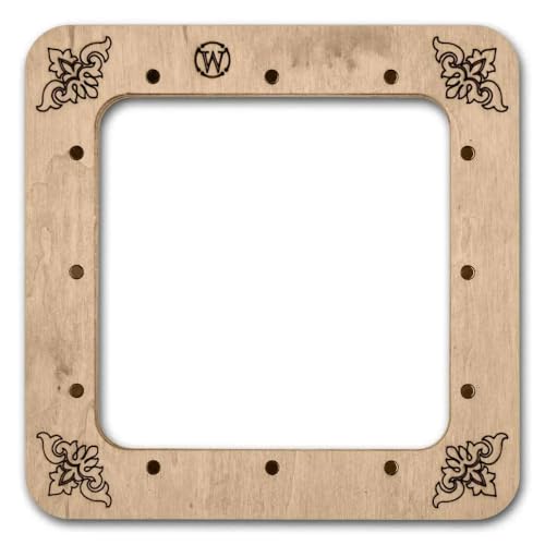 Magnetic Embroidery Hoop Medium – 4"x4" Inner Size, Square Wooden Hoop for Perforated Paper & Plastic Canvas, Nordic Light Wood Finish | FLMP-029 - color: Nordic