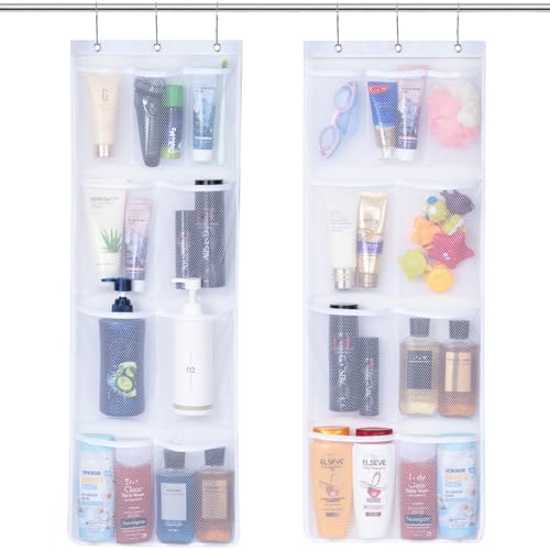 Lifewit Mesh Shower Caddy, 9 Pockets Hanging Bathroom Organizer, 2 Pack - size: 14" x 34"
