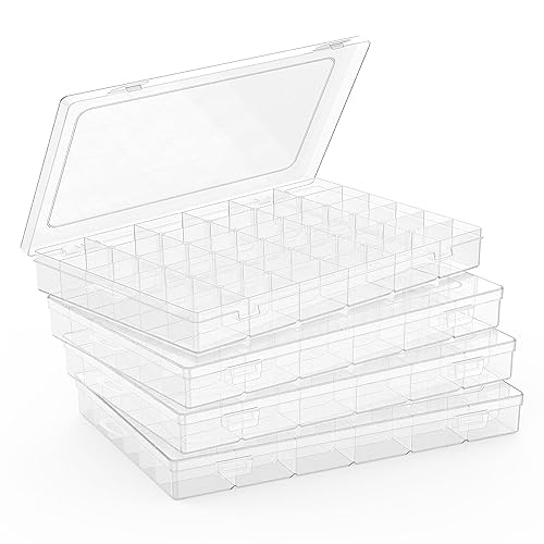Goiio 4 Pack Plastic Organizer Container Box