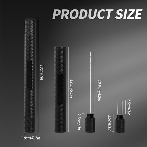 Punch Tool Set,Ventilator Needle,Draw Enhancer Tool Needle(Black) - color: Black