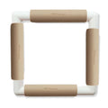 Nurge Rectangle Plastic Embroidery Snap Frame - Cross Stitch Hoop & Needlepoint Stretcher Bars for Hand Crafting, Punch Needle, Quilting, Sewing Supplies - Lightweight & No-Crease 8x8 Beige - color: Beige, size: 8x8"