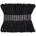 14 Skeins Embroidery Floss, Black Embroidery Thread, Friendship Bracelet String, Cross Stitch for DIY Making - color: Black-1