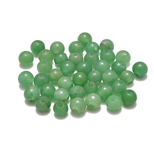 AD Beads Natural Gemstone 8mm Round Loose Beads Big Hole 2.5mm Sized 40pcs (Aventurine) - color: Aventurine