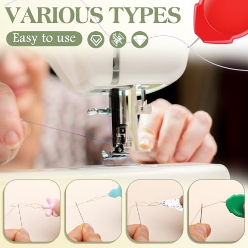 KAQRHFT 50 PCS Needle Threaders Kit, Needle Threader Tool for Hand Sewing - size: M-1