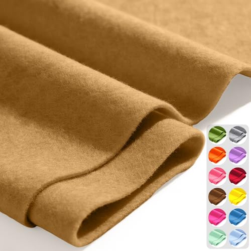 Camel 36" X 36" Felt Fabric Sheet - 1.6mm Thickness - color: Camel, size: 36" x 36"