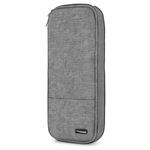 Teamoy Knitting Needles Case, Travel Organizer Storage Bag, Gray - color: Gray