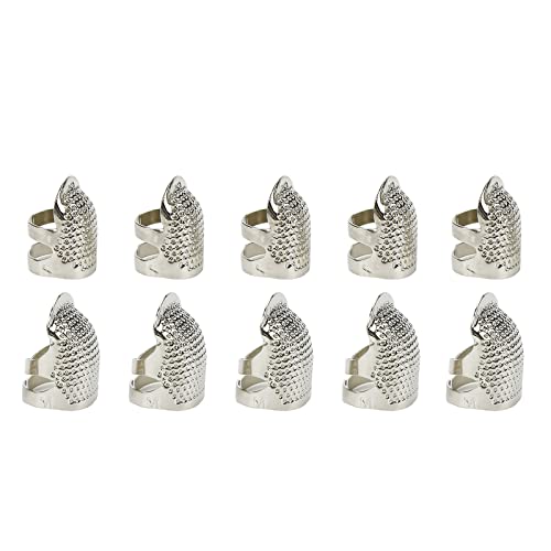 Tsnamay Silver Adjustable Thimble Hand Sewing Repair Needlework - color: Silver