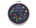 FUNATIC Live Laugh F Off Funny Embroidery Kit for Adults - color: Live Laugh F Off