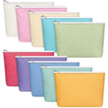 Reginary 10 Pcs Canvas Makeup Bags Bulk Blank Cosmetic Bags,Bright Color - color: Bright Color