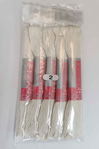 Daruma Sashiko Thread Thick 40M(43.7-Yard) Natural Color 5skains by Yokota