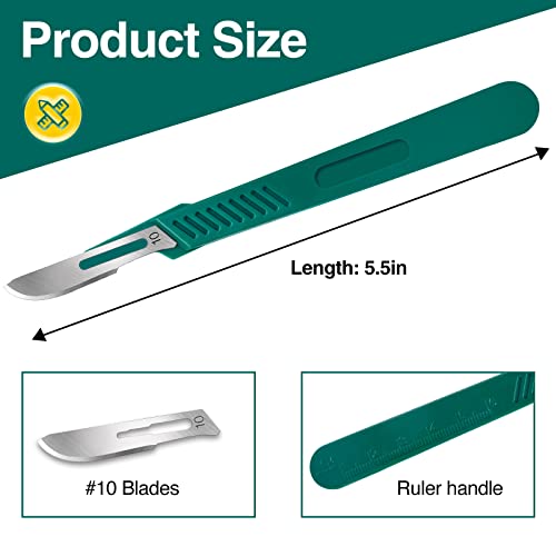 YixangDD 20 PCS Scalpel Blades with #10 Scalpels Surgical Blades - color: 20 PCS Handle With Blades #10