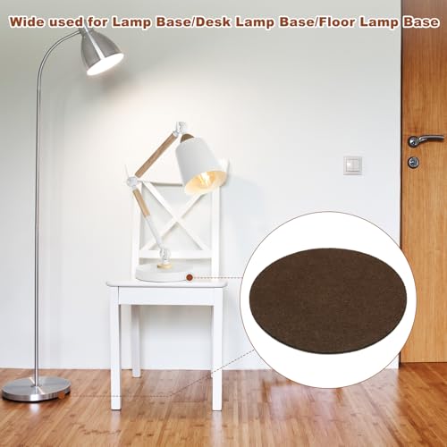 PATIKIL 10 Inch Diameter Lamp Base Felt, 12Pack 3mm Thickness Round Soft Adhesive Non-Slip Anti-Scratch Backed Felt for Lamp Furniture DIY Craft, Coffee - color: Coffee, size: 10 Inch