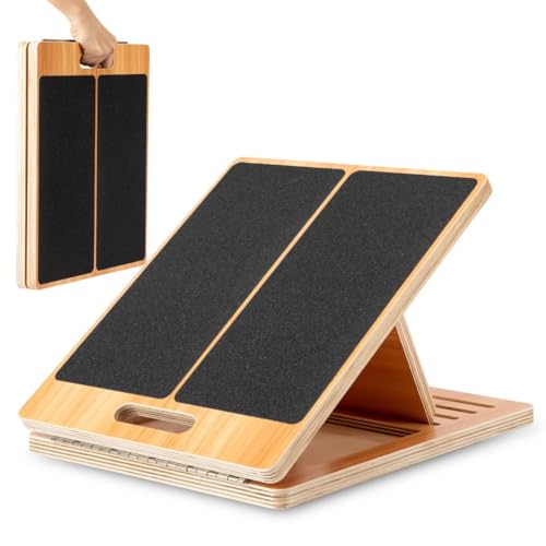 StrongTek Wooden Slant Board, 13-Inch Wide, 5 Adjustable Angles 15°-35°