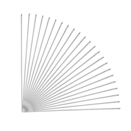 Craftdady 125Pcs Steel Beading Needles 3.5 Inch Long Straight Thin Beading Embroidery Needles for Sewing Easy Threading Jewelry Making - size: 1.2mm thick, 89mm long