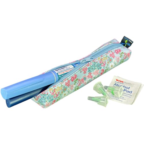 Sugar Medical MedMate GLP-1 & Insulin Pen Travel Case for 2 Pens - color: Isla Floral