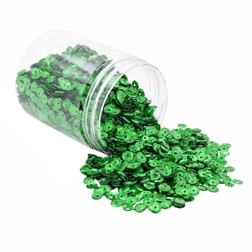 Mandala Crafts 6mm Cup Holographic Green Sequins for Sewing Embroidery - color: Holographic Green, size: 6mm Cup Sequins