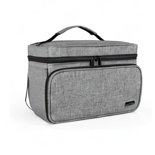 Luxja Sewing Storage Organizer with 2 Detachable Clear Pockets, Gray - color: Gray