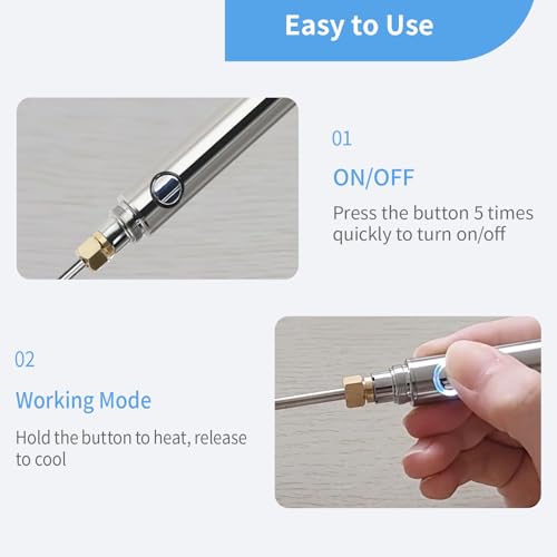 Gordepy Rechargeable Thread Zapper Tool USB-C Fast Charging Silver - color: Silver