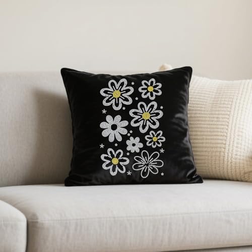 1 Pcs Abstract Flower Iron on Rhinestones Transfer, Hot Fix Iron on Patch Transfer Decals Crystal Heat Transfer Clothing Repair Decor for T-Shirt Hat Jacket Party - style: Abstract Flower
