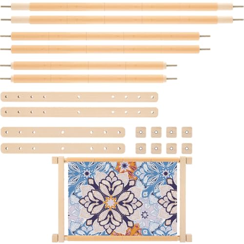 CroBlissful Cross Stitch Scroll Frame with Plastic Clamps for Needlepoint