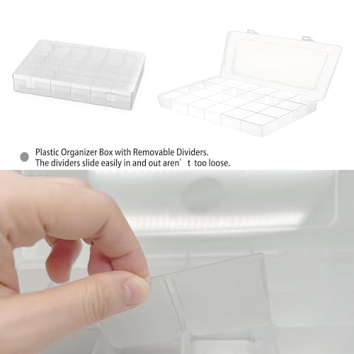 2 Pcs Large 24 Grids Plastic Organizer Box