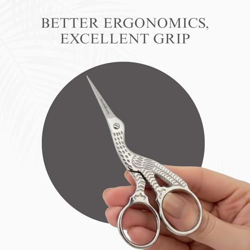 Stork Embroidery Scissors, 3.5 Inch, High Carbon Stainless Steel