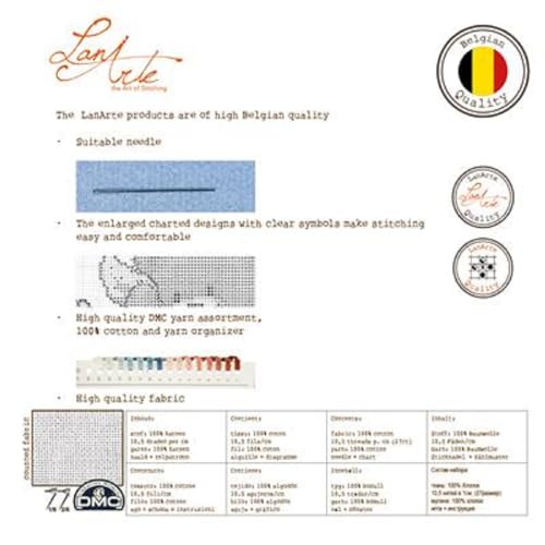 Lanarte Counted Cross Stitch Kit: Ballet Silhouette 3 (Evenweave) - style: Ballet Silhouette 3