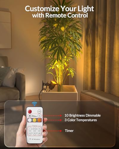 3CCT Clip On Spot Light Plug in with Remote Control - color: 3CCT