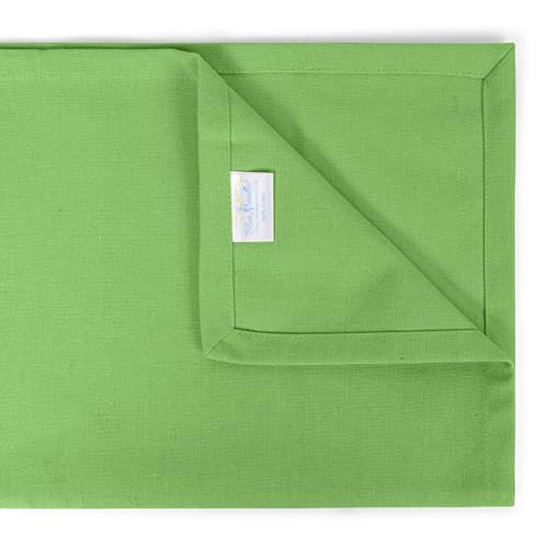 Blue Needles Solid Cloth Napkins 100% Cotton Set of 12-18 x 18 Inches - color: Apple Green, size: 18" x 18" (Set of 12)