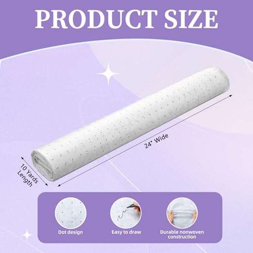 Tosstuki 24″ X 10 Yards Non Woven Cutting Pattern Paper for Sewing,Number - size: 24 Inches X 10 Yards, style: Number Styles